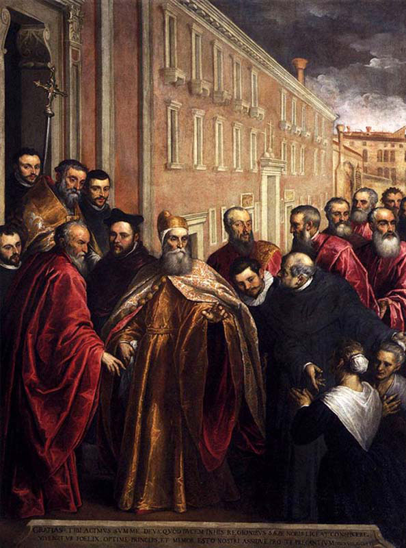 Pasquale Cicogna Visiting the Church and Hospital of the Crociferi